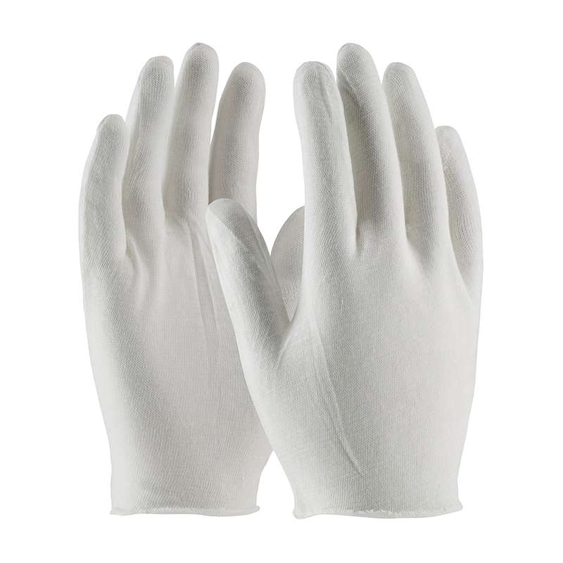 CleanTeam® Economy, Light Weight Cotton Lisle Inspection Glove with Unhemmed Cuff, 9", 100 Dozen per Case